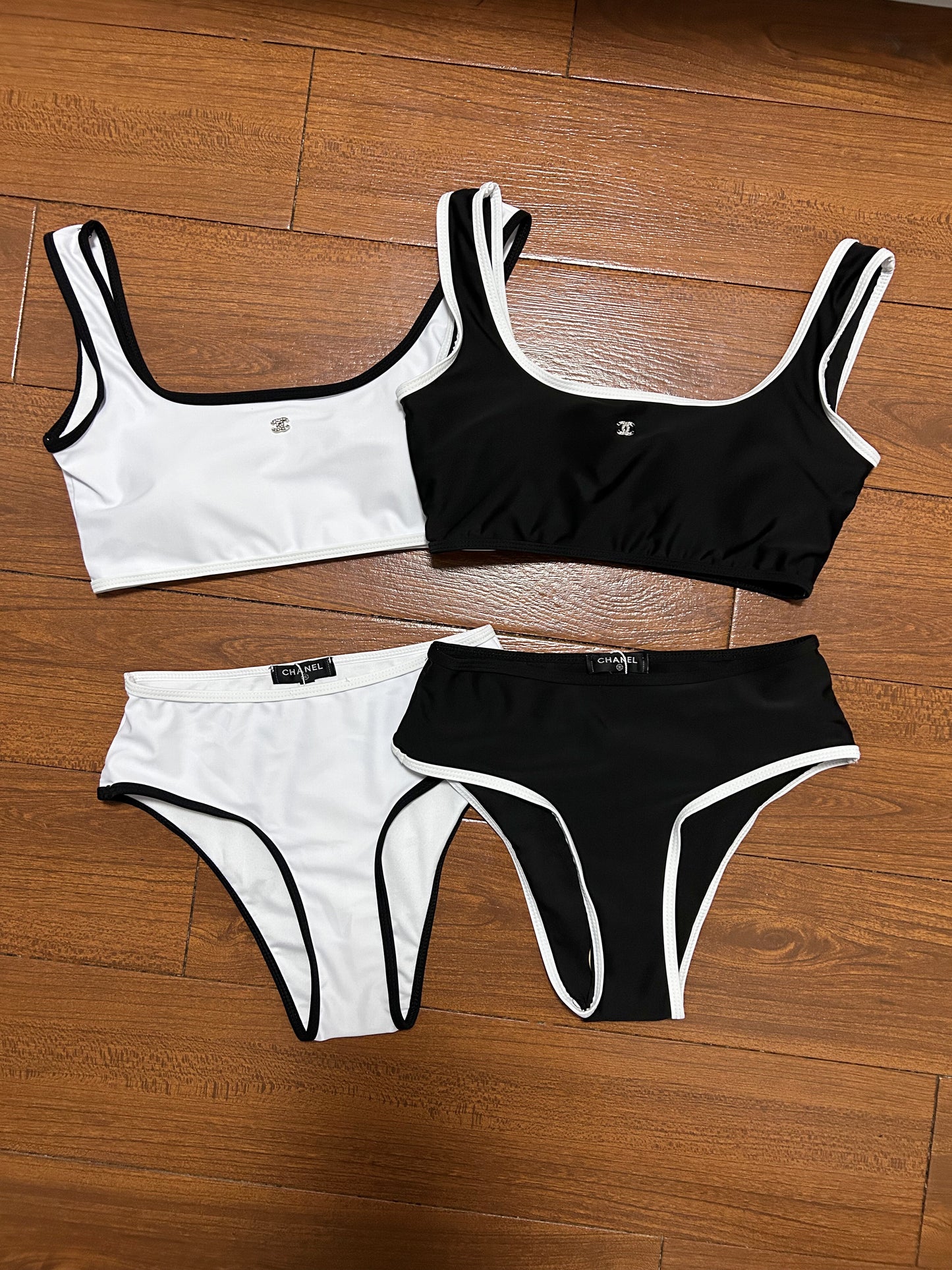 Double C High-Waisted Bikini Bathing Suits