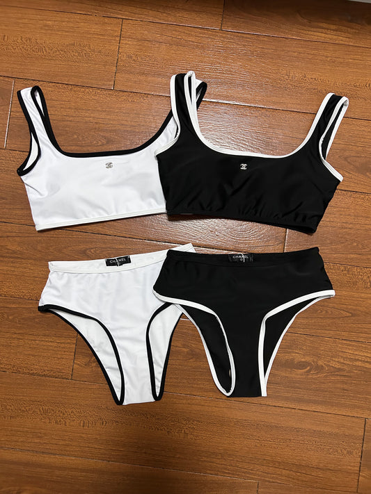 Double C High-Waisted Bikini Bathing Suits