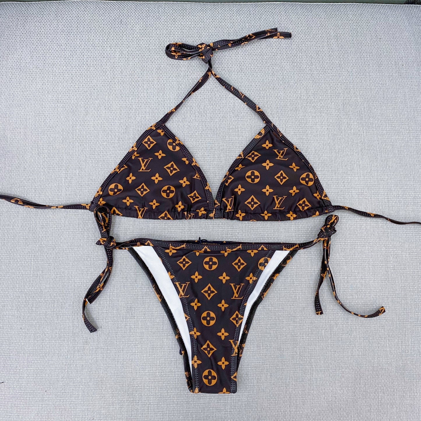Brown Monogram Bikini Bathing Suit