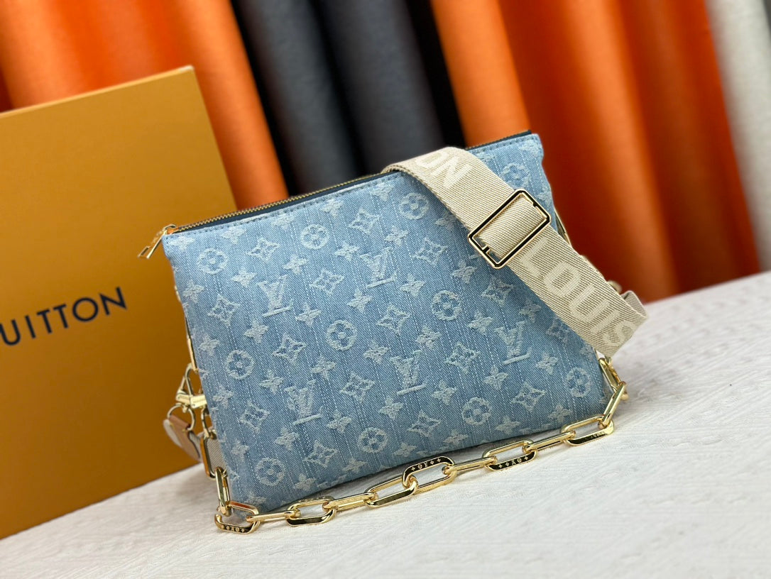 Light Blue Denim Cousin Bags