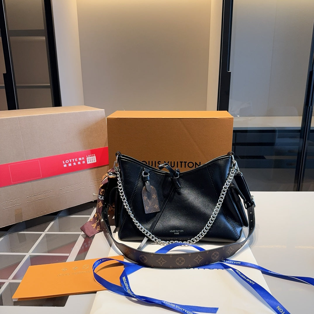 Monogram Black Tiny Tote Bag