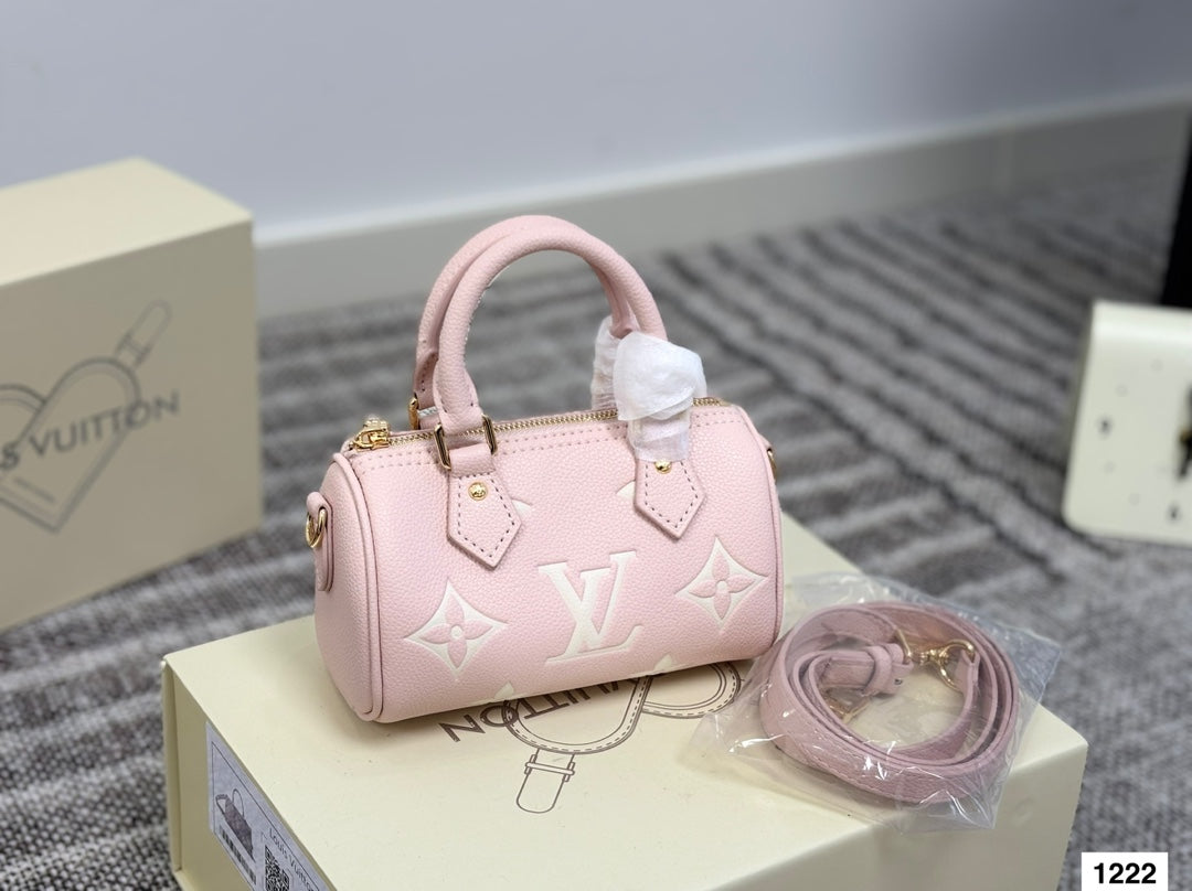 Pink/White Monogram Mini Duffle Bag (16cm)