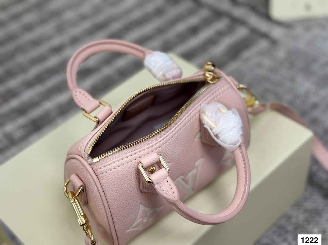 Pink/White Monogram Mini Duffle Bag (16cm)
