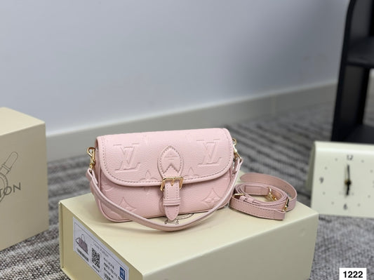 Pink Monogram Mini Saddle Crossbody Bag