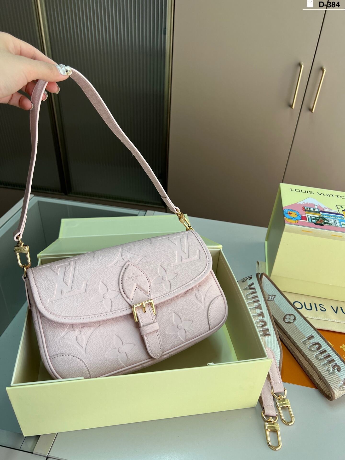 Pink Monogram Saddle Crossbody Bags