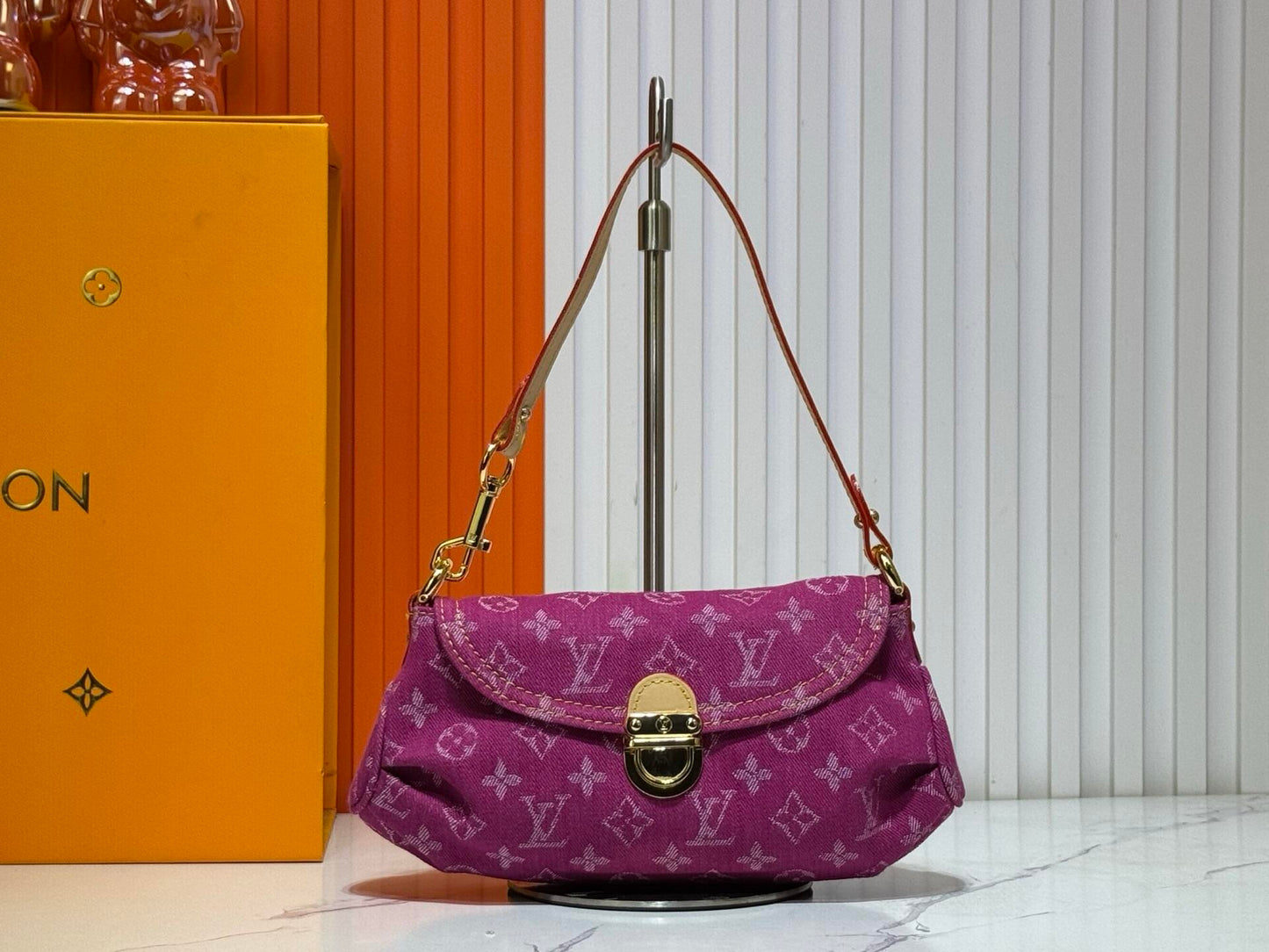 Pink Denim Mini Belle Bags