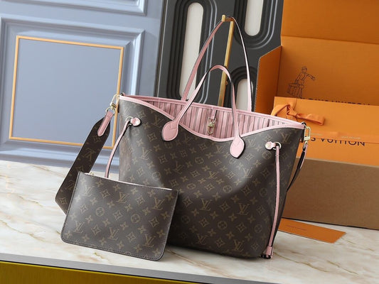 Brown Monogram (Pink Int.) Carryalls (MM)