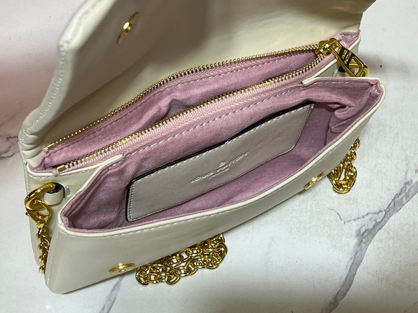 Cream/Pink Monogram Garden Bag