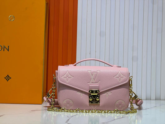 Pink/Cream Mini Signature Snap Bag