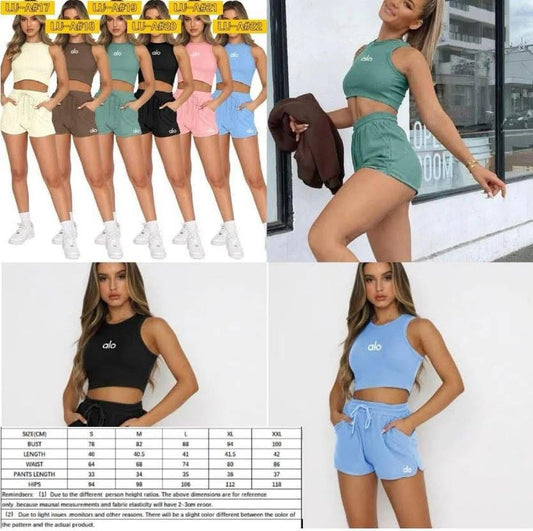 A L O Tank Top/Shorts Sets