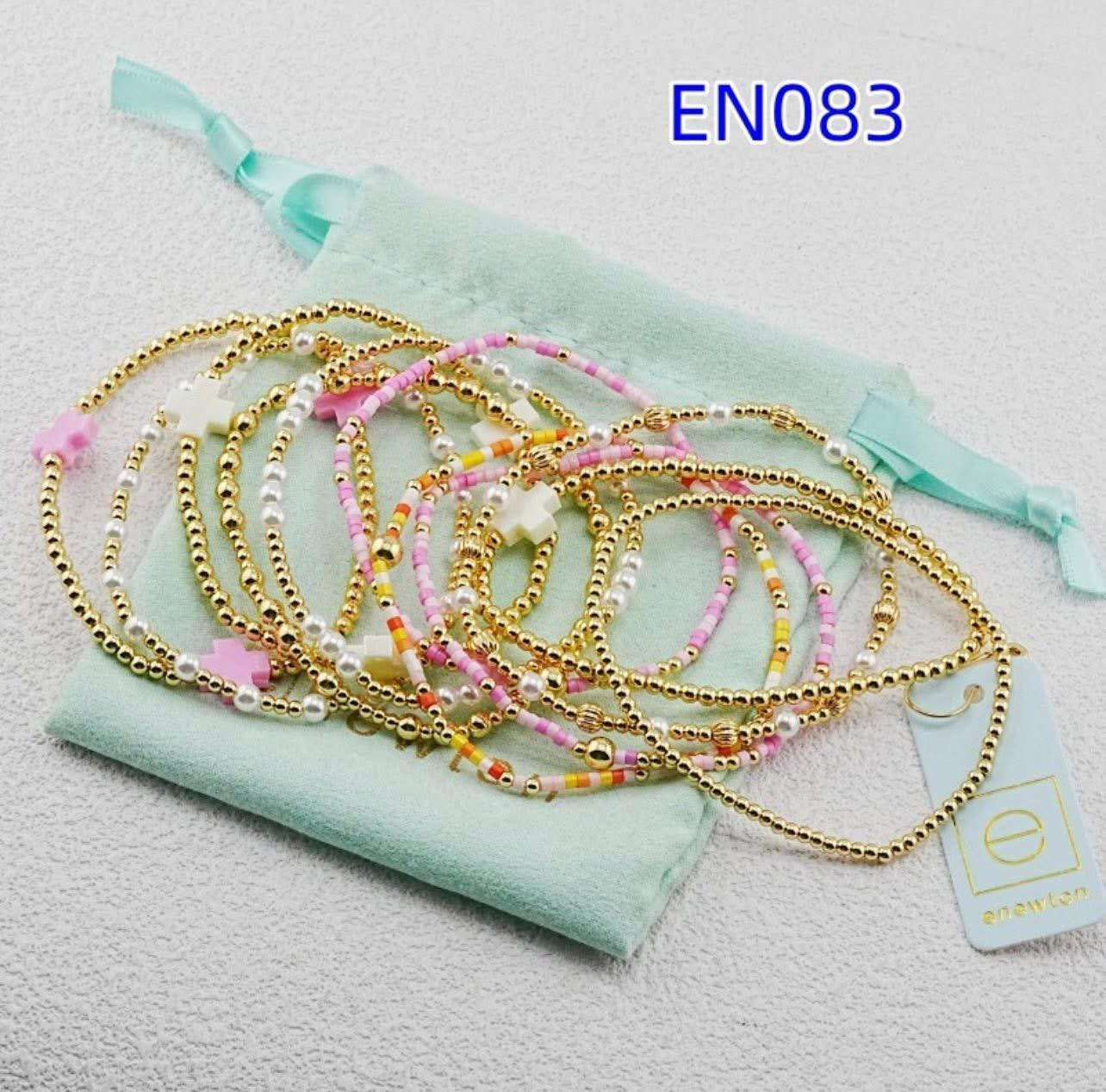 Gold Multicolor Beaded Bracelet Stacks