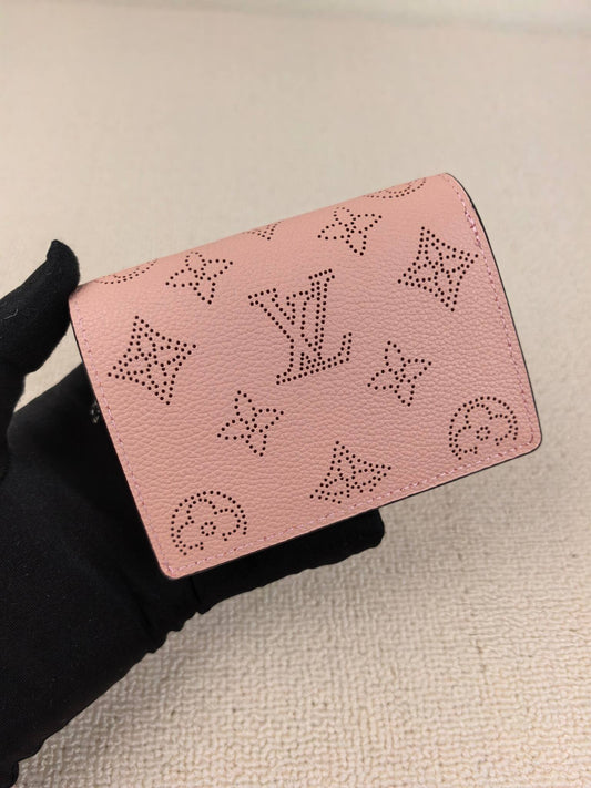 Pink/Black Monogram Mini Snap Wallet