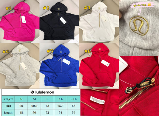 🍋 Half-Zip Hoodies (Gold Zipper)