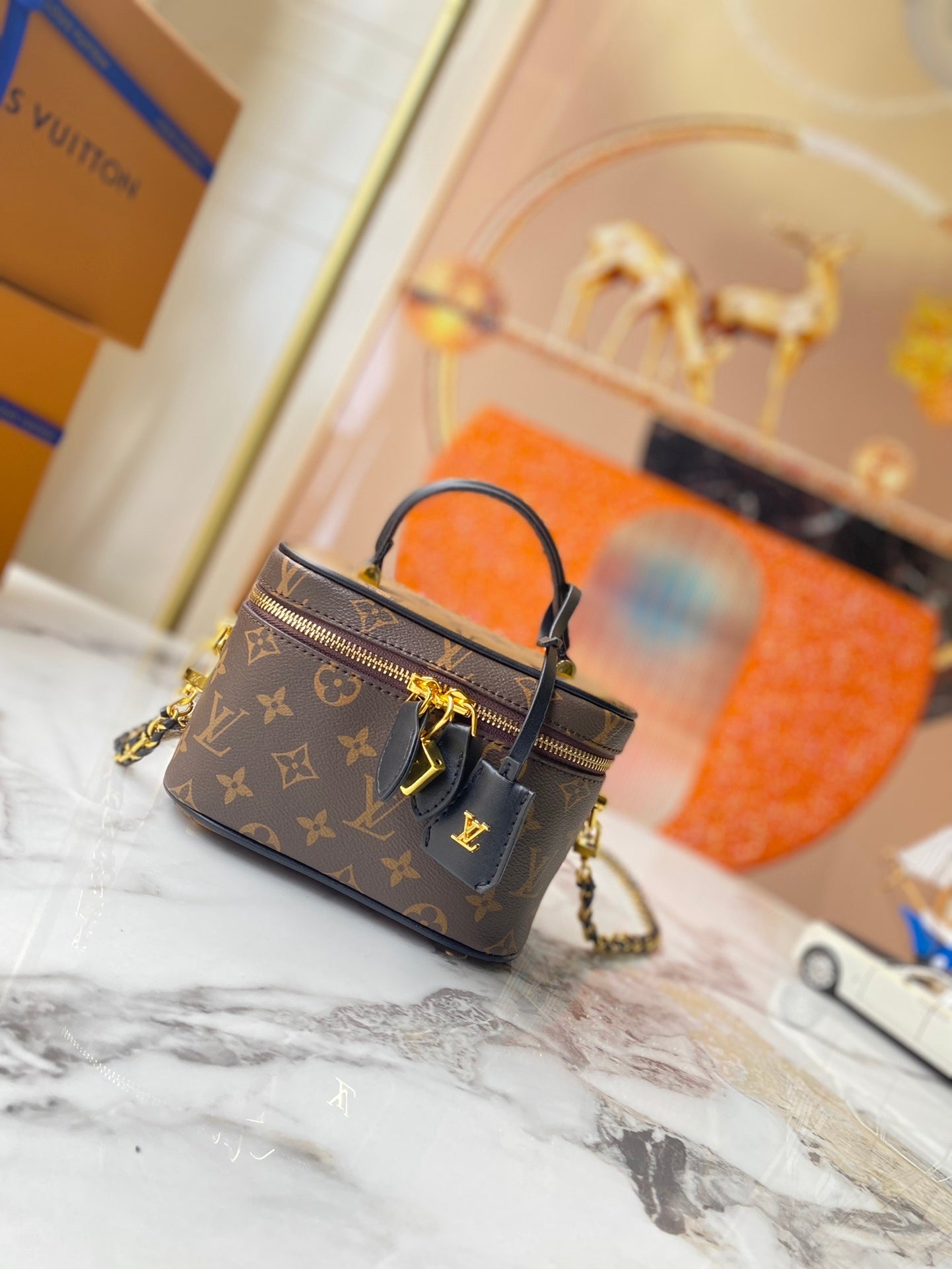 Monogram Slim Makeup Bag Purses