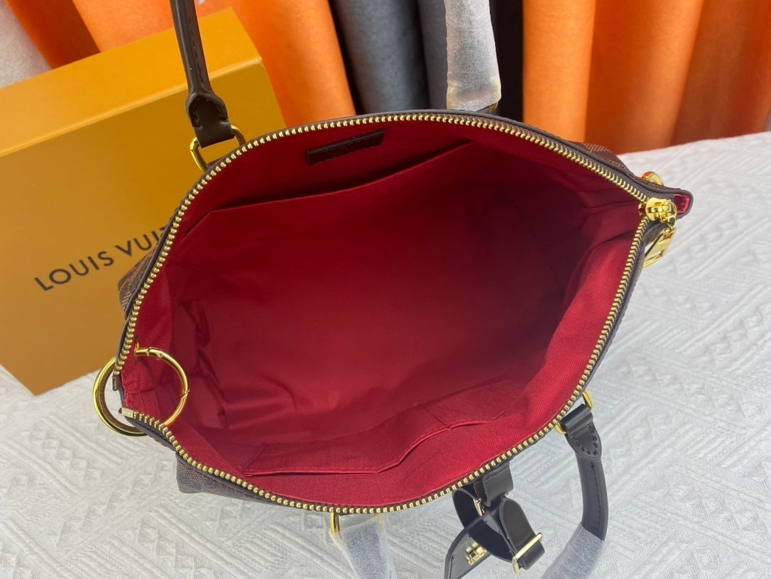 Brown Checkered Bowtie Shoulder Bags
