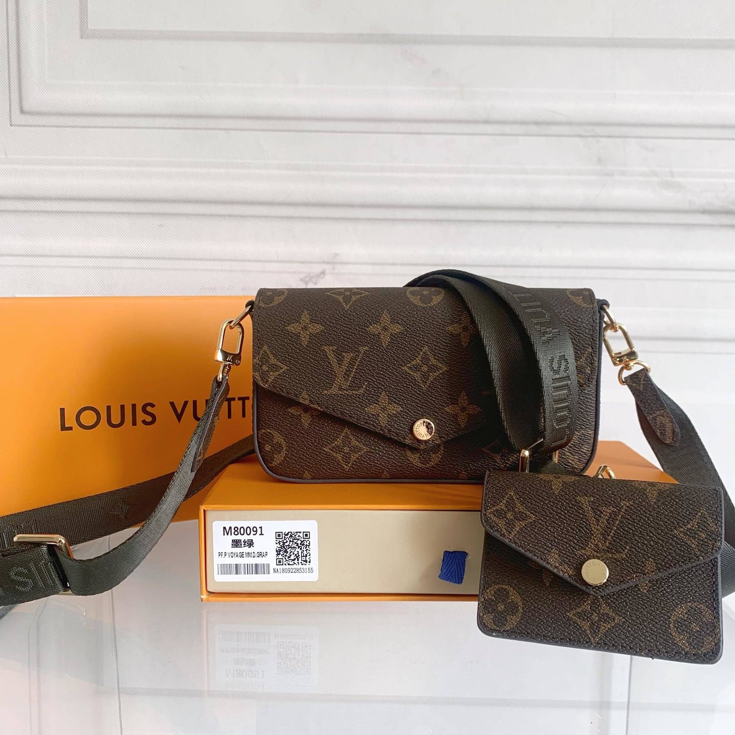 Brown Monogram Caroline Wallet Bags